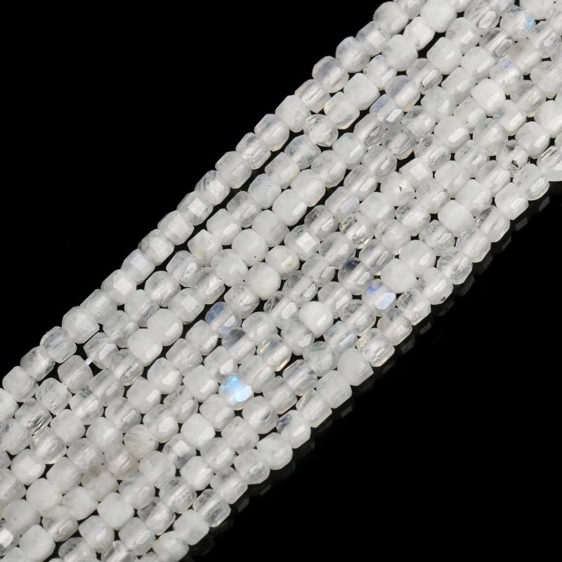 3mm Garnet Labradorite Rhodonite Cube Spacer Beads