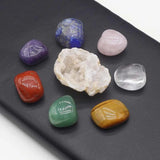 8PCS Natural Stone Mixed Rose Quartz Crystal Agate Reiki Healing Gemstone