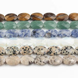 Faceted Oval Beads Opal Tiger Eye Sodalite Jaspers DIY Jewelry Making
