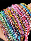 3/4/6/8MM Hematite Spacer Faceted Round Beads for Jewelry Making