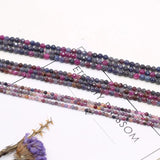 Round Faceted Ruby Sapphire Stone Charms for Jewelry Making