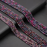 Round Faceted Ruby Sapphire Stone Charms for Jewelry Making