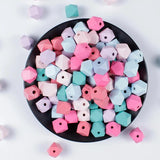 15mm 50Pcs Natural Wooden Geometric Beads DIY Jewelry Baby Toy Accessory