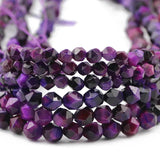 Purple Tiger's Eye Stone Beads 6/8MM DIY Jewelry Making Bracelet Necklace