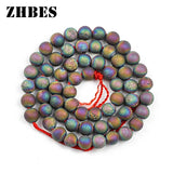 Matte Natural Stone Colorful Agates Spacer Beads 6-10MM Carnelian Round