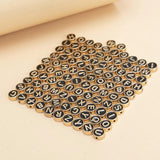 50pcs 8mm Mixed Letter Spacer Beads DIY Jewelry Making Accessory