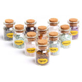 10 Bottles Amethyst Quartz Crystal Gravel Gem Stone Chip Mineral Souveni