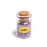 10 Bottles Amethyst Quartz Crystal Gravel Gem Stone Chip Mineral Souveni