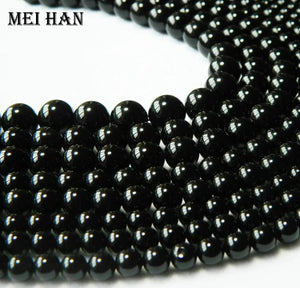 Meihan Morion Quartz Crystal Round Beads for Jewelry Making DIY