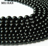 Meihan Morion Quartz Crystal Round Beads for Jewelry Making DIY