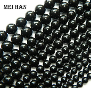 Meihan Morion Quartz Crystal Round Beads for Jewelry Making DIY