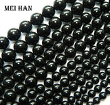 Meihan Morion Quartz Crystal Round Beads for Jewelry Making DIY