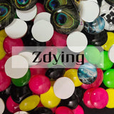 5pcs Colorful Flower Rose Glass Cabochons Jewelry Making Supplies FW002