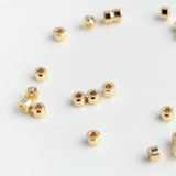 K Brass Spacer Beads for Jewelry Making 4mm 20pcs