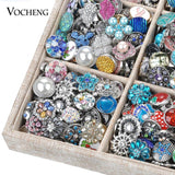10pcs/lot 18mm Snap Jewelry Mix Many Styles Metal Snap Buttons Rhinestone Snaps