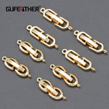 18k Plated Nickel Free Jewelry Accessories Copper Hooks Clasp 6pcs/lot