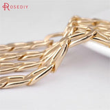 1 Meter Champagne Plated Flat Extended Chains Aluminum Chains Necklace Chains