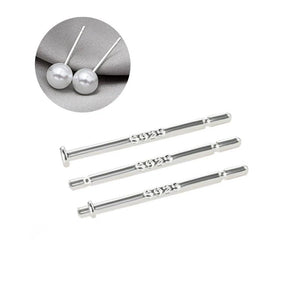 100pcs Silver Needle Jewelry Earrings Findings Ear Stud Pin Posts