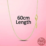 925 Silver Cable Chain Necklace Rose Jewelry