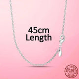 925 Silver Cable Chain Necklace Rose Jewelry