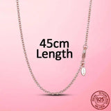 925 Silver Cable Chain Necklace Rose Jewelry