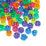 Smiley Luminous Acrylic Beads Assorted Shapes for Jewelry Making