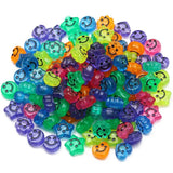 Smiley Luminous Acrylic Beads Assorted Shapes for Jewelry Making