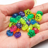 Smiley Luminous Acrylic Beads Assorted Shapes for Jewelry Making
