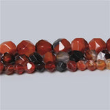 Big Faceted Orange Red Agates Gem Spacers Beads for Jewelry Making