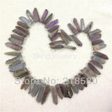 H-TB43 Quartz Crystal Points Drilled Briolettes Beads