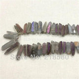 H-TB43 Quartz Crystal Points Drilled Briolettes Beads