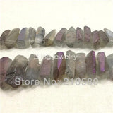 H-TB43 Quartz Crystal Points Drilled Briolettes Beads