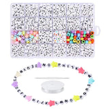 Acrylic 26 Round Letters Alphanumeric Bead Jewelry DIY Bracelet 2155pcs