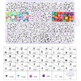 Acrylic 26 Round Letters Alphanumeric Bead Jewelry DIY Bracelet 2155pcs