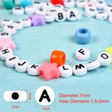 Acrylic 26 Round Letters Alphanumeric Bead Jewelry DIY Bracelet 2155pcs