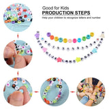 Acrylic 26 Round Letters Alphanumeric Bead Jewelry DIY Bracelet 2155pcs