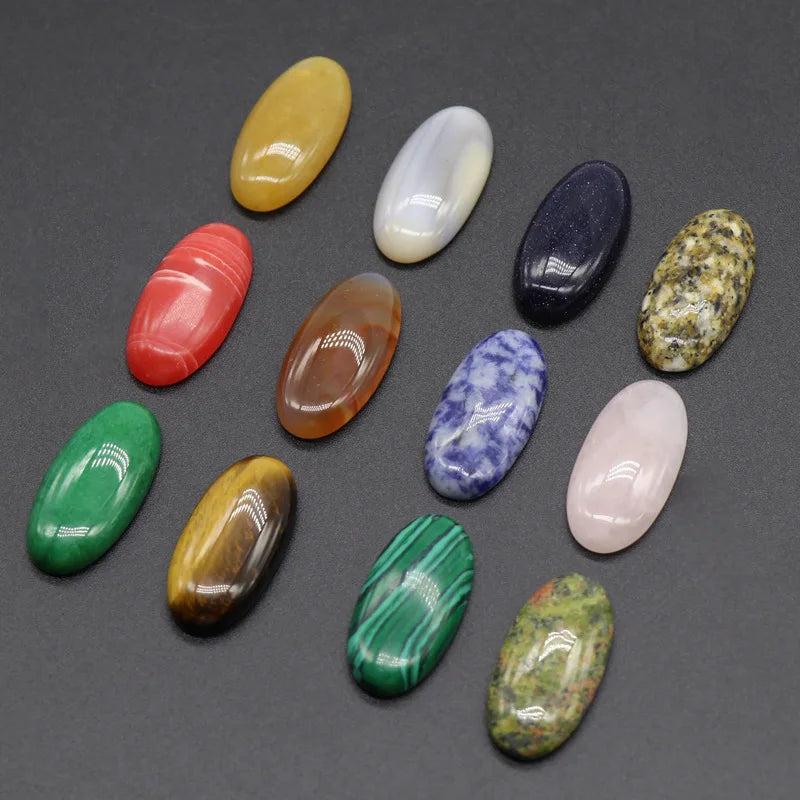 Natural Stone Amethyst Rose Quartz Agate Crystal Round Flat Base