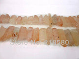 Strawberry Quartz Point Spike Beads Full Strand