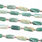 2 strands 37mm Green Agates Stone Beads DIY Jewelry Making