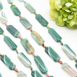2 strands 37mm Green Agates Stone Beads DIY Jewelry Making