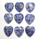 30pcs Heart-shaped Natural Stone Crystal Cabochons 25*23mm Beads for DIY Jewelry
