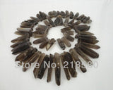 Smokey Quartz Point Spike Beads - Full Strand