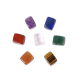 Natural Stone Square Amethyst Rose Quartz Tiger's Eye Agate Crystal Home Decor