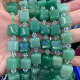 12-13mm Aventurine Amethyst Rose Quartz Beads 15'' Ice Cube DIY Loose Beads