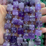 12-13mm Aventurine Amethyst Rose Quartz Beads 15'' Ice Cube DIY Loose Beads