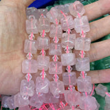 12-13mm Aventurine Amethyst Rose Quartz Beads 15'' Ice Cube DIY Loose Beads