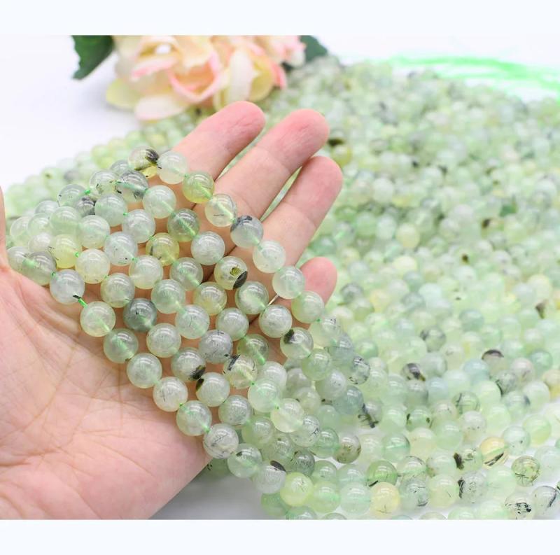 6mm Prehnite Round Beads for DIY Jewelry Making