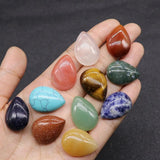 Amethyst Rose Quartz Agate Crystal Water Drop Flat Base for Jewelry Making