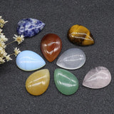 Amethyst Rose Quartz Agate Crystal Water Drop Flat Base for Jewelry Making