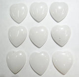 30pcs Heart-shaped Natural Stone Marble Cabochons 25*23mm Beads